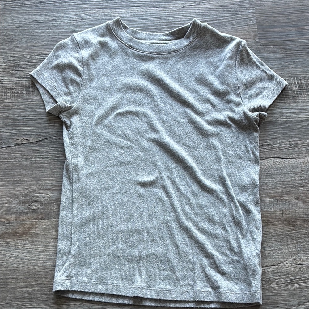Ribbed Gray T-Shirt